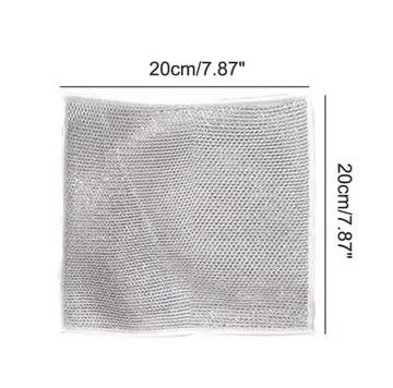 20 pcs Multipurpose Metal Wire Dishwashing Cleaning Rags (Size 20x20cm)